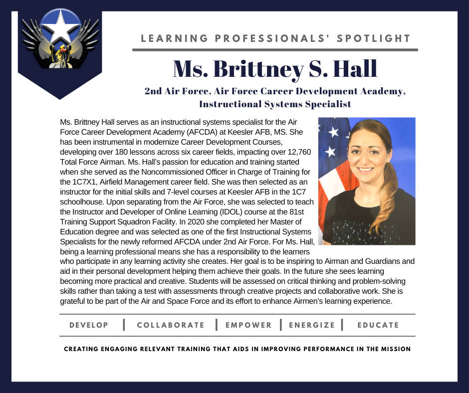 LP Spotlight April '23 - Ms. Brittney S. Hall 